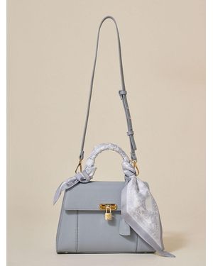 SNIDEL Convertible Shoulder Bag With Scarf Wrap Handle - Natural