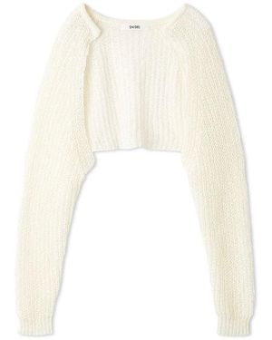 SNIDEL Mesh Short Bolero - White