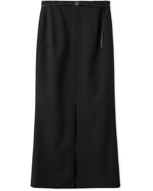 SNIDEL Sustainable High-Waisted Maxi Pencil Slit Skirt - Black