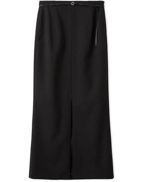 SNIDEL Sustainable High-Waisted Maxi Pencil Slit Skirt - Black