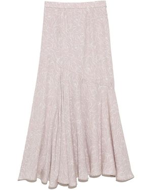 SNIDEL Print High Waisted Maxi Skirt - Pink