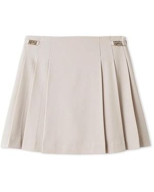 SNIDEL Pleated Mini Skort - Natural
