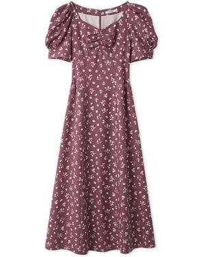 SNIDEL Sustainable Fruit Print Dress - Purple