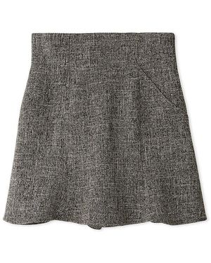 SNIDEL Hem Flared Ska Shorts - Gray