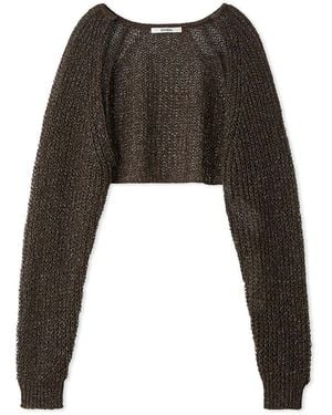 SNIDEL Mesh Short Bolero - Black
