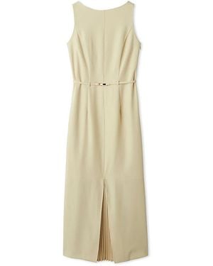 SNIDEL Sustainable Belted I-Line Dress - Natural