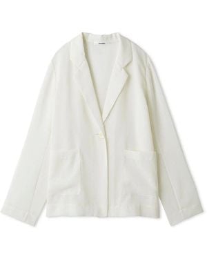 SNIDEL Sustainable Sheer Shirt Jacket - White