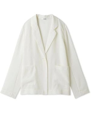 SNIDEL Sustainable Sheer Shirt Jacket - White
