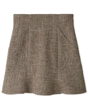 SNIDEL Hem Flared Ska Shorts - Brown
