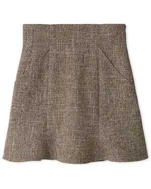 SNIDEL Hem Flared Ska Shorts - Brown