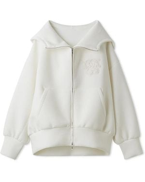 SNIDEL Oversized Volume Logo Hoodie - White