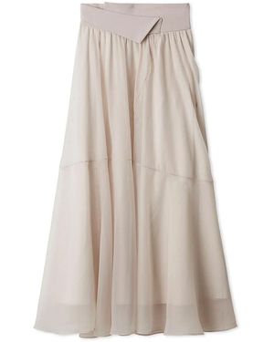 SNIDEL Organdie Circular Skirt - Natural