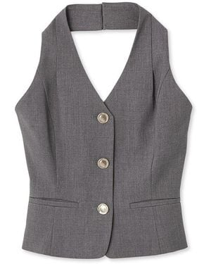 SNIDEL Sustainable Halter Vest - Gray