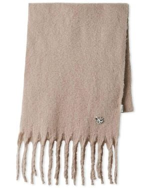SNIDEL Scarf With Brooch - Natural