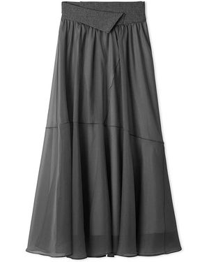 SNIDEL Organdie Circular Skirt - Gray