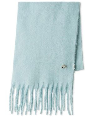 SNIDEL Scarf With Brooch - Blue