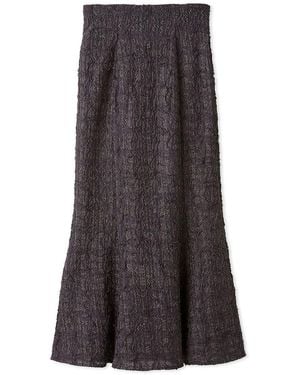 SNIDEL Vintage-Inspired Lace Midi Flare Skirt - Brown