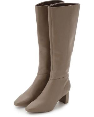SNIDEL Pointed Toe Block Heel Knee-High Boots - Brown