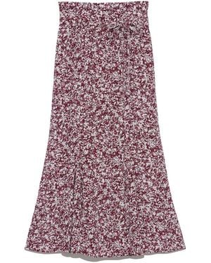 SNIDEL Original Print Mermaid Maxi Skirt - Purple
