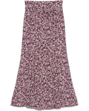 SNIDEL Original Print Mermaid Maxi Skirt - Purple