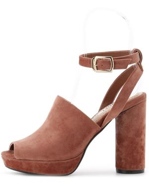 SNIDEL Strapped Circle Heeled Sandals - Brown