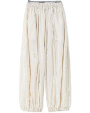 SNIDEL 【Chacott】Nylon Lace Pants - White