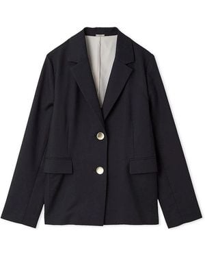 SNIDEL Minimalist Lightweight Lined Blazer - Blue