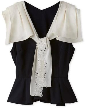 SNIDEL Sailor Collar Blouse - Black