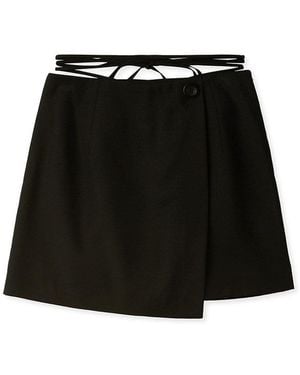 SNIDEL Ska Skorts - Black