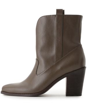 SNIDEL Wide Width Short Boots - Brown
