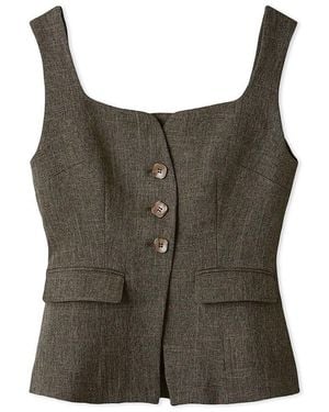 SNIDEL Trendy Buttoned Vest - Gray