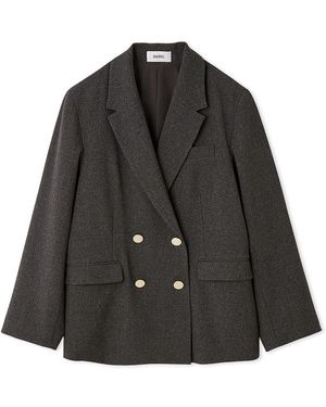 SNIDEL Sustainable Metal Button Tailored Jacket - Black
