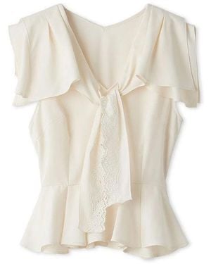 SNIDEL Sailor Collar Blouse - White