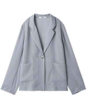 SNIDEL Sustainable Sheer Shirt Jacket - Gray