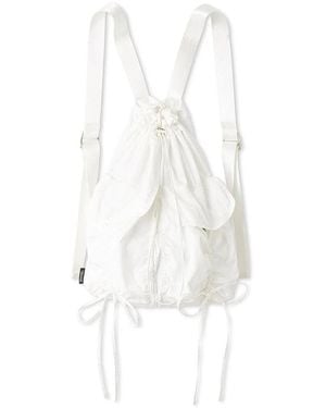 SNIDEL Lightweight Ruched Nylon Backpack - White