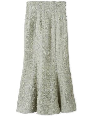 SNIDEL Vintage-Inspired Lace Midi Flare Skirt - Green