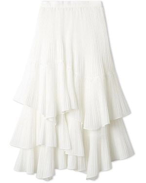 SNIDEL Tiered Maxi Skirt - White