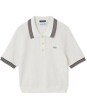SNIDEL Lacoste Polo Knit - White