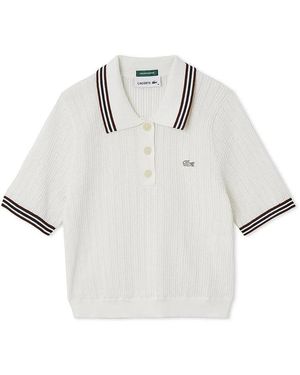 SNIDEL Lacoste Polo Knit - White