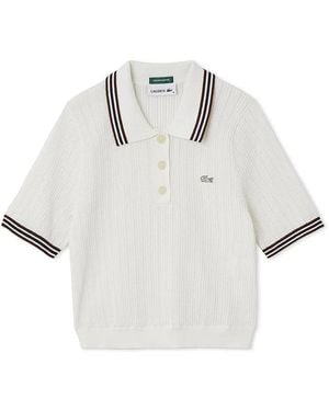 SNIDEL Lacoste Polo Knit - White