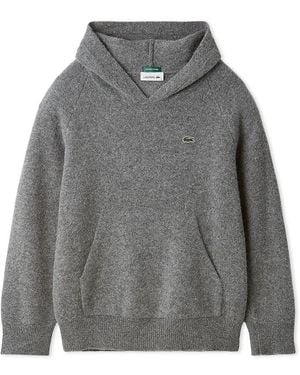 SNIDEL Lacoste Knit Hoodie - Gray