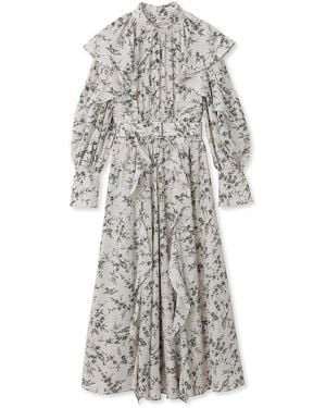 SNIDEL Frill Printed Floral Dress - Gray