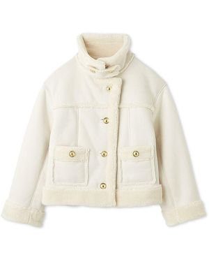 SNIDEL Button Boa Jacket - White