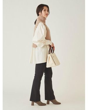 SNIDEL Warm-Lined Flared Pants - Natural