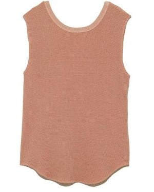 SNIDEL Color Summer Scoop Back Tank Top - Pink