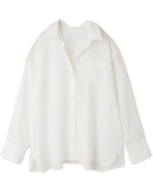 SNIDEL Sustainable Sheer Shirt - White