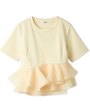 SNIDEL Peplum Hem Tee - White
