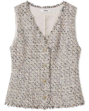 SNIDEL Tweed Vest - Gray
