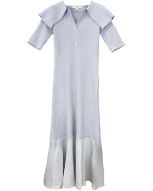 SNIDEL Ribbed Knit Flare Dress - White