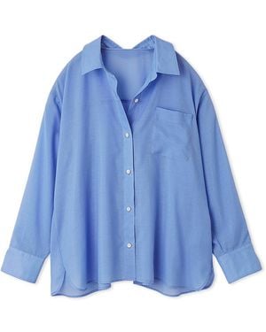 SNIDEL Sustainable Sheer Shirt - Blue